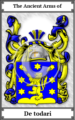 De todari Family Crest Download (JPG) Book Plated - 600 DPI